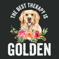 Golden Retriever Goldie Dog The Best Therapy Is Goldengolden Retriever Women's Triblend Scoop T-shirt | Artistshot