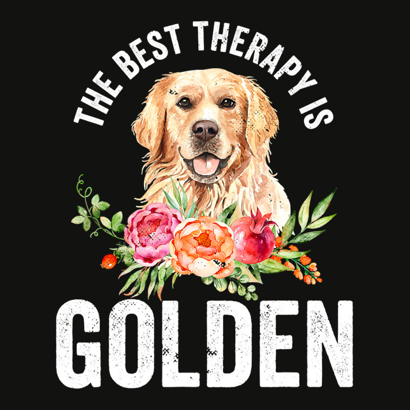 Golden Retriever Goldie Dog The Best Therapy Is Goldengolden Retriever Scorecard Crop Tee by circularflap | Artistshot