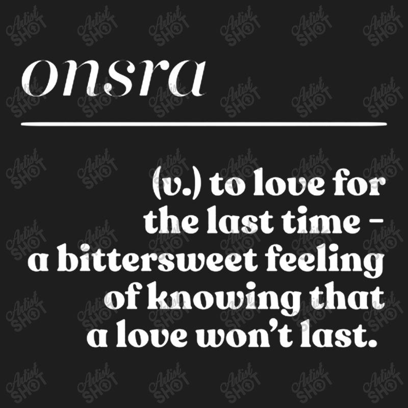 Onsra, Etymology Lover Typography Design Classic T-shirt by qulonuhun | Artistshot