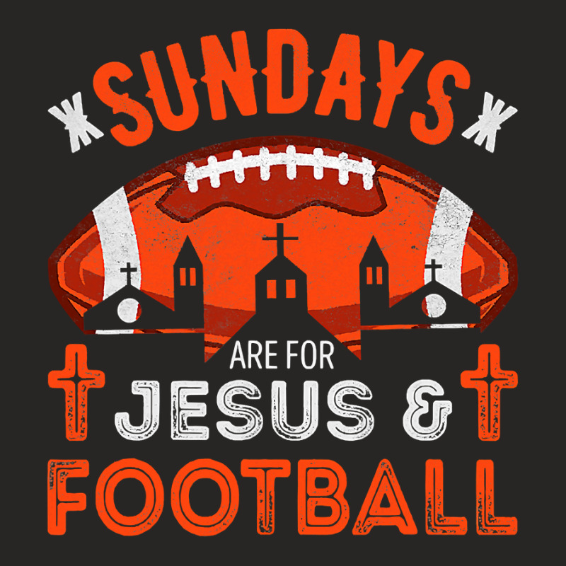 Football Sundays Are For Jesus And Cleveland Christian Ladies Fitted T-Shirt by circularflap | Artistshot