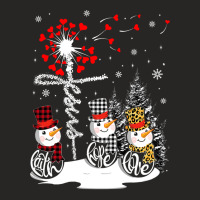 Faith Hope Love Snowman Jesus Dandelion Christian Christmas Ladies Fitted T-shirt | Artistshot