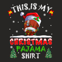 Football This Is My Christmas Pajama Football Xmas Lights Costume 408 Ladies Fitted T-shirt | Artistshot