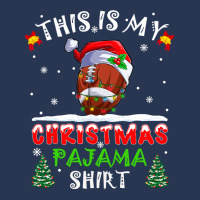 Football This Is My Christmas Pajama Football Xmas Lights Costume 408 Ladies Denim Jacket | Artistshot