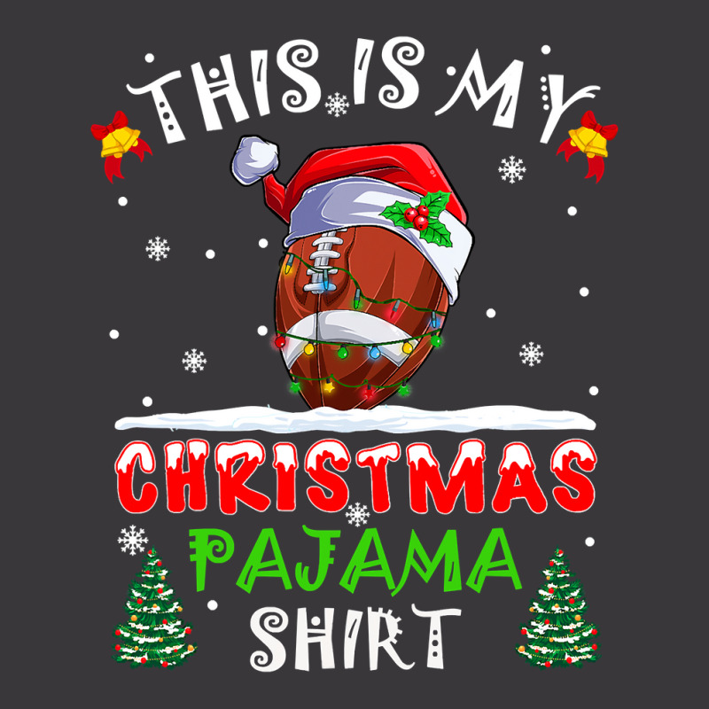 Football This Is My Christmas Pajama Football Xmas Lights Costume 408 Ladies Curvy T-Shirt by circularflap | Artistshot