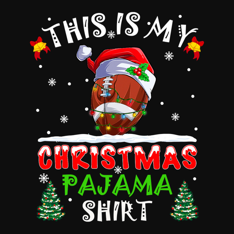 Football This Is My Christmas Pajama Football Xmas Lights Costume 408 Crop Top by circularflap | Artistshot