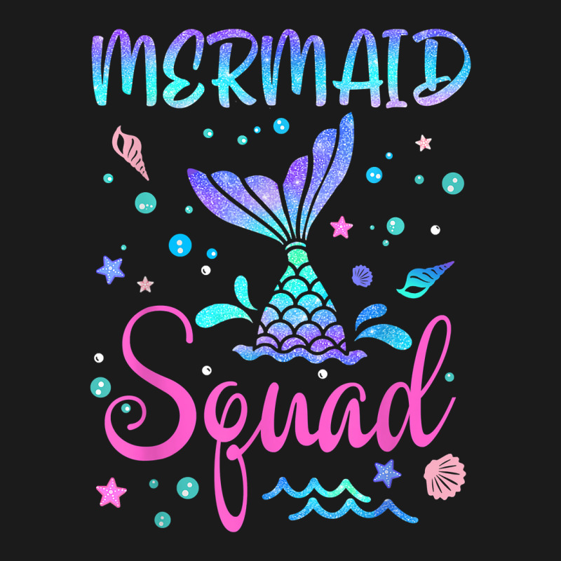 Mermaid Squad Of The Birthday Mermaid Tail Family Matching T Shirt Full-length Apron | Artistshot