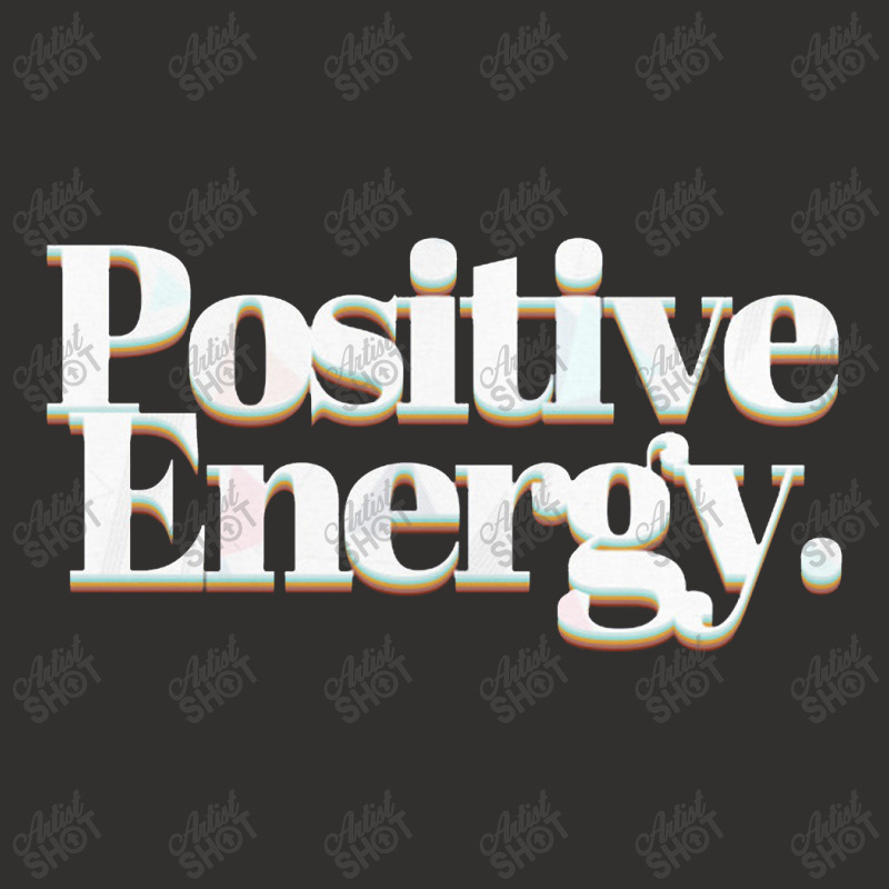 Positive Energy Retro Typographic Font Design Champion Hoodie | Artistshot