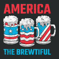 America The Brewtiful Funny July 4th Patriotic Bbq Cookout T Shirt Women's Triblend Scoop T-shirt | Artistshot