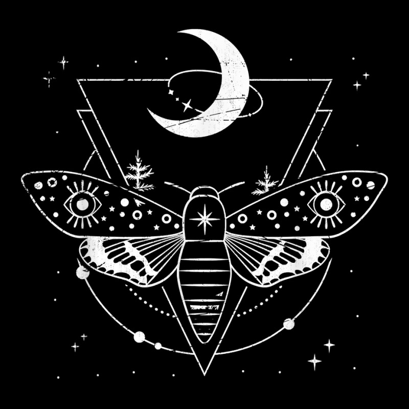 Wicca Pagan Dark Magic Insect Moth Crescent Moon Occult T Shirt Men's 3/4 Sleeve Pajama Set by hollymu | Artistshot