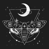 Wicca Pagan Dark Magic Insect Moth Crescent Moon Occult T Shirt Classic T-shirt | Artistshot