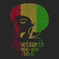 Juneteenth Celebrate 1865 Freedom Day Rhinestone Black Women T Shirt Ladies Fitted T-shirt | Artistshot