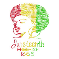 Juneteenth Celebrate 1865 Freedom Day Rhinestone Black Women T Shirt Maternity Scoop Neck T-shirt | Artistshot