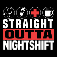 Straight Outta Night Shift Cute Nursing Fan Funny Nurse Gift Pullover V-neck Tee | Artistshot