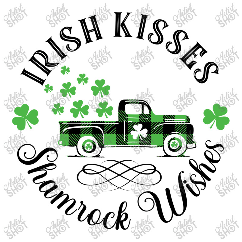 Irish Kisses Shamrock Wishes   St Patrick Day Crewneck Sweatshirt | Artistshot