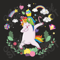 Rainbow Awesome Unicorn Ladies Fitted T-shirt | Artistshot