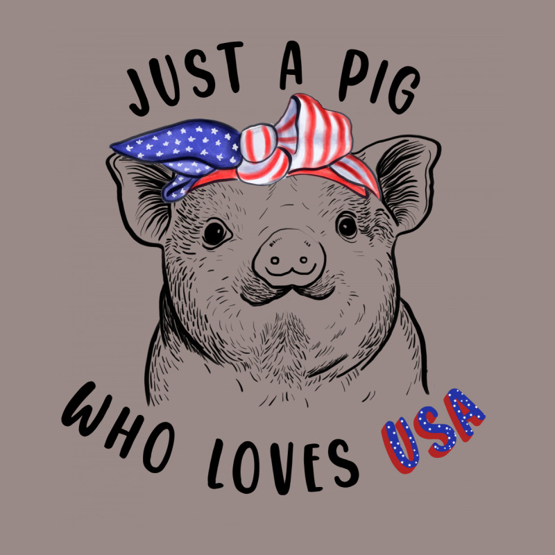 Just A Pig Who Loves Usa Vintage T-Shirt by autlu2024 | Artistshot