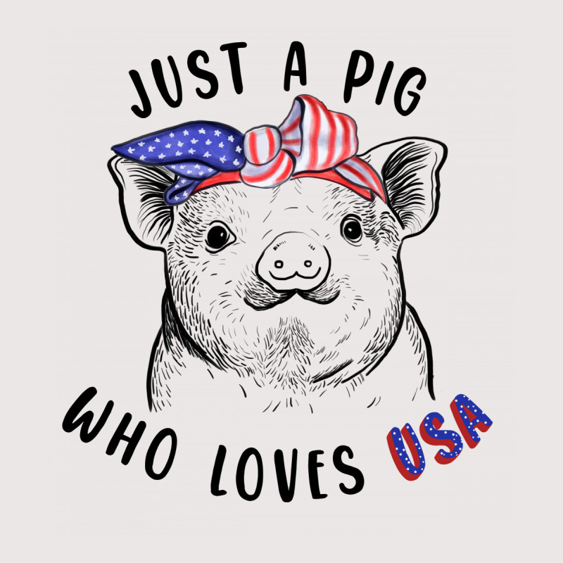 Just A Pig Who Loves Usa Pocket T-Shirt by autlu2024 | Artistshot