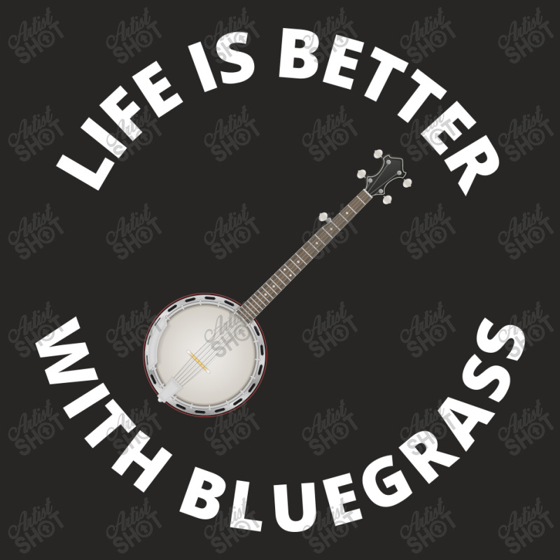 Banjo Bluegrass Music Traditional Musician Funny Gift Ladies Fitted T-Shirt by Tasteful Tees | Artistshot