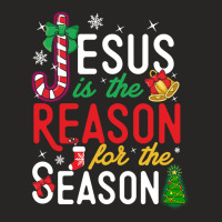 Jesus Is The Reason For Christmas Christian Xmas Stocking Ladies Fitted T-shirt | Artistshot