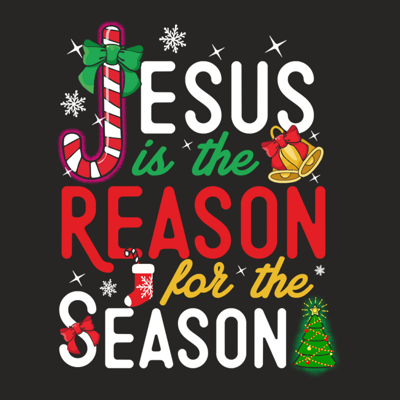 Jesus Is The Reason For Christmas Christian Xmas Stocking Ladies Fitted T-Shirt by Hoangduong | Artistshot