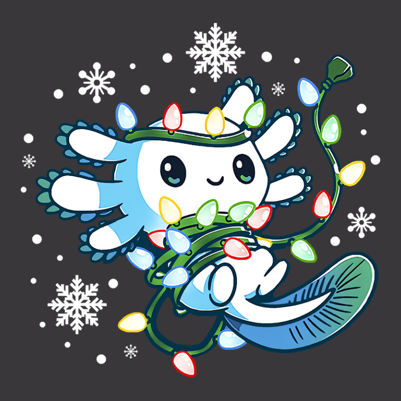 Axolotl Wrapped Up In Christmas Lights Funny Xmas 446 Ladies Curvy T-Shirt by circularflap | Artistshot