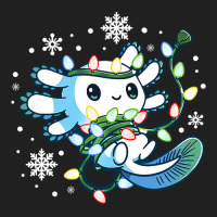 Axolotl Wrapped Up In Christmas Lights Funny Xmas 446 Ladies Polo Shirt | Artistshot