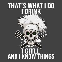 I Drink I Grill And Know Things Cookout Bbq Beer Pitmaster Long Sleeve Vintage T-shirt | Artistshot