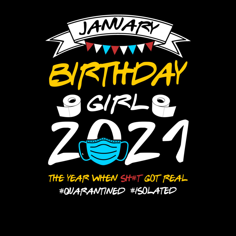 January Birthday Girl 2021 Isolated V-Neck Tee by TwinkleRed.com | Artistshot