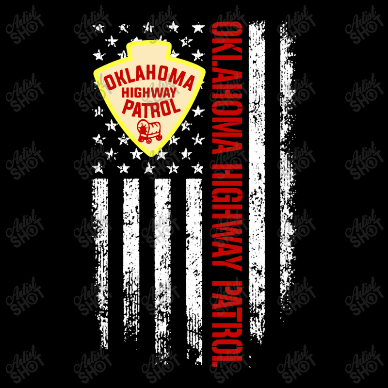 Oklahoma Highway Patrol American Flag V-neck Tee | Artistshot