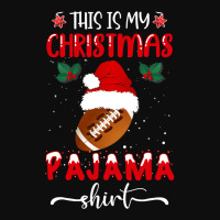 Football Football This Is My Christmas Pajama 379 Crop Top | Artistshot