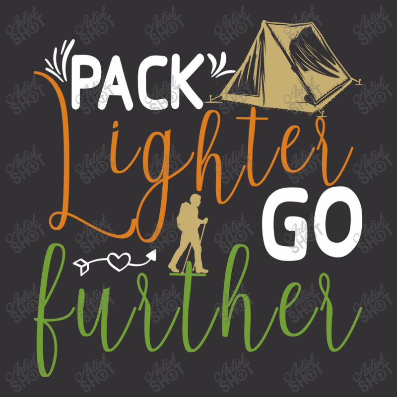 Pack Lighter Go Further Camping Vintage Short | Artistshot