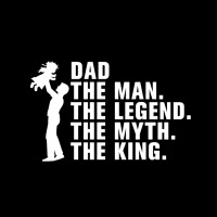 Dad The Man The Legend The Myth The King Cropped Hoodie | Artistshot