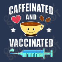 Coffee Lover Caffeinated And Vaccinated Men Denim Jacket | Artistshot