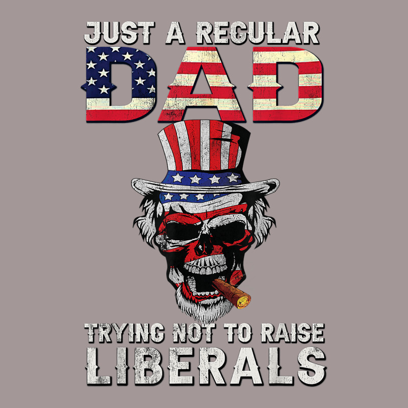 Fathers Day Just A Regular Dad Trying Not To Raise Liberals T Shirt Vintage Short | Artistshot