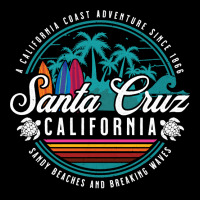 Retro Santa Cruz California Sandy Beaches Breaking Waves Pullover Hood Youth Hoodie | Artistshot