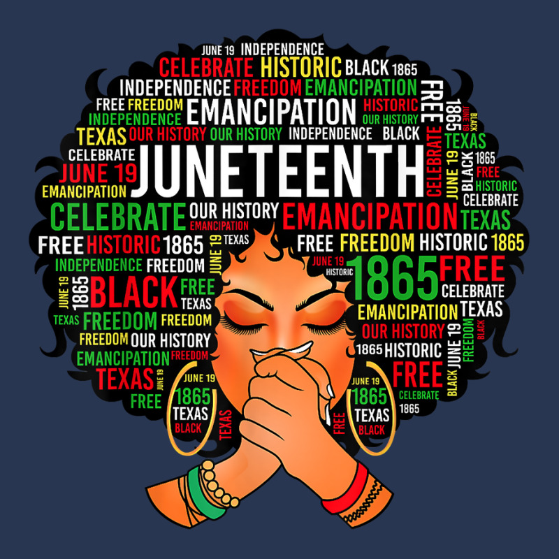 Juneteenth Independence Day Afro Word Art Black Girl Women T Shirt Men Denim Jacket by dequariusgoblirsch | Artistshot