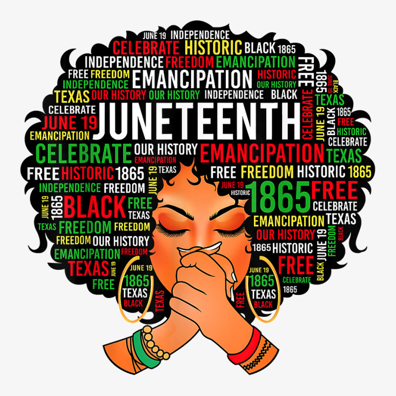 Juneteenth Independence Day Afro Word Art Black Girl Women T Shirt Champion Hoodie by dequariusgoblirsch | Artistshot