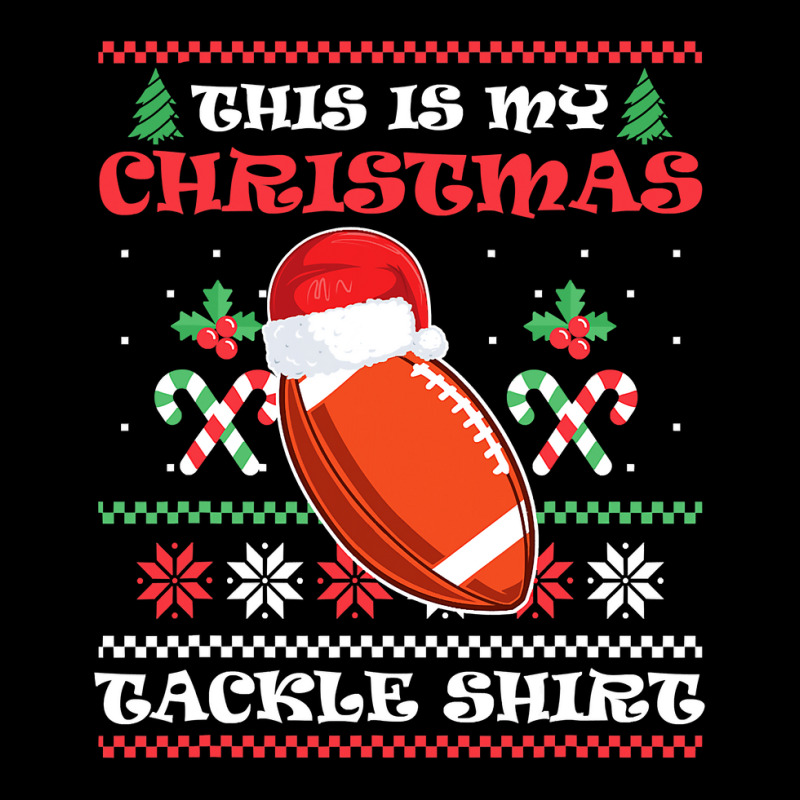 Football This Is My Christmas Tackle Christmas American Football 414 V-Neck Tee by circularflap | Artistshot