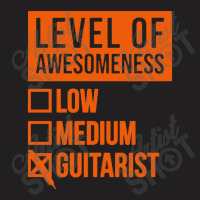 Funny Level Of Awesomeness Low Guitar T-shirt | Artistshot