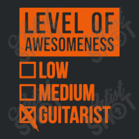 Funny Level Of Awesomeness Low Guitar Crewneck Sweatshirt | Artistshot