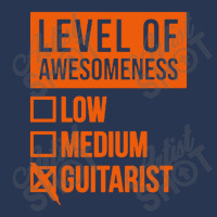 Funny Level Of Awesomeness Low Guitar Men Denim Jacket | Artistshot