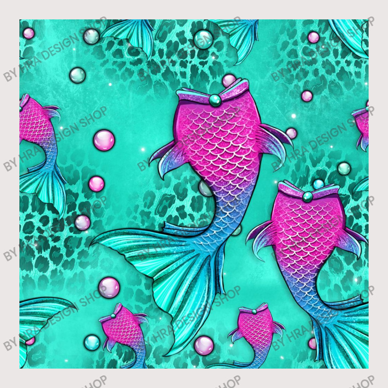 Mermaid Tail Seamless Pattern Pocket T-shirt | Artistshot