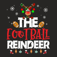 American Football The Football Reindeer Christmas Pajama Family Matchi Ladies Fitted T-shirt | Artistshot