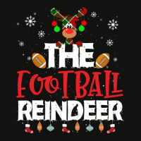 American Football The Football Reindeer Christmas Pajama Family Matchi Scorecard Crop Tee | Artistshot