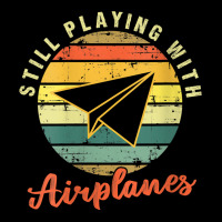 Womens Still Playing With Airplanes  Funny Paper Plane Pilot Gift V Ne Zipper Hoodie | Artistshot