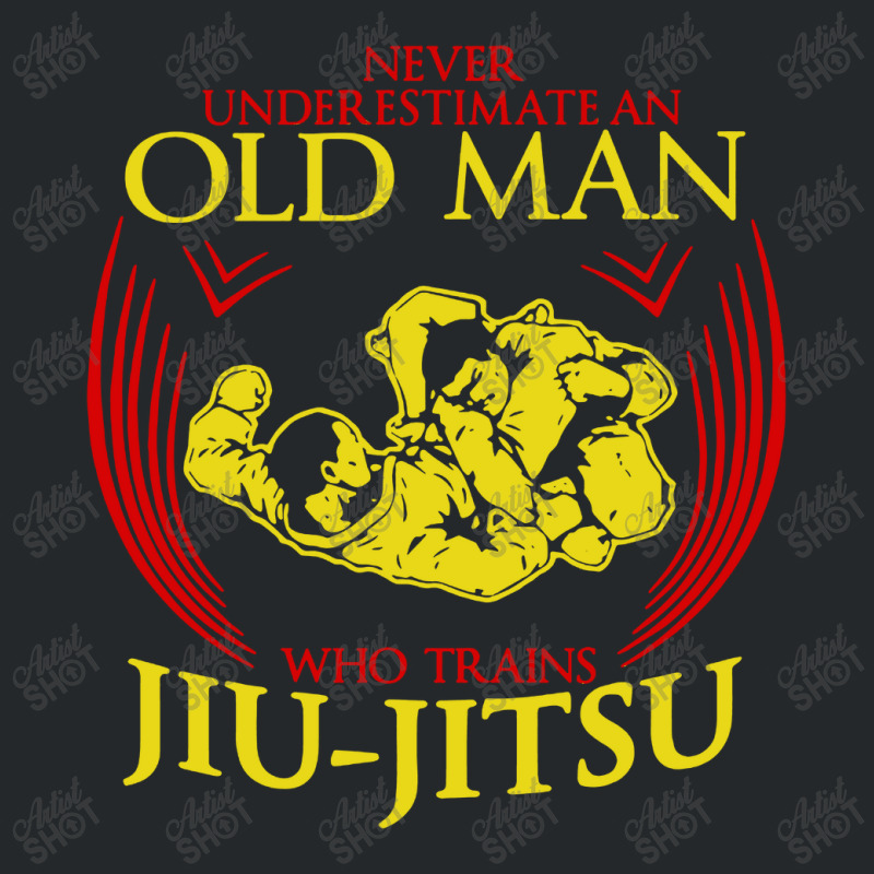 Old Man Trains Jiu Jitsu Crewneck Sweatshirt | Artistshot