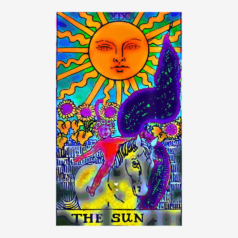 Sun Tarot Card T Shirt Bold Colors Psychic Tee Shirt Adjustable Cap | Artistshot