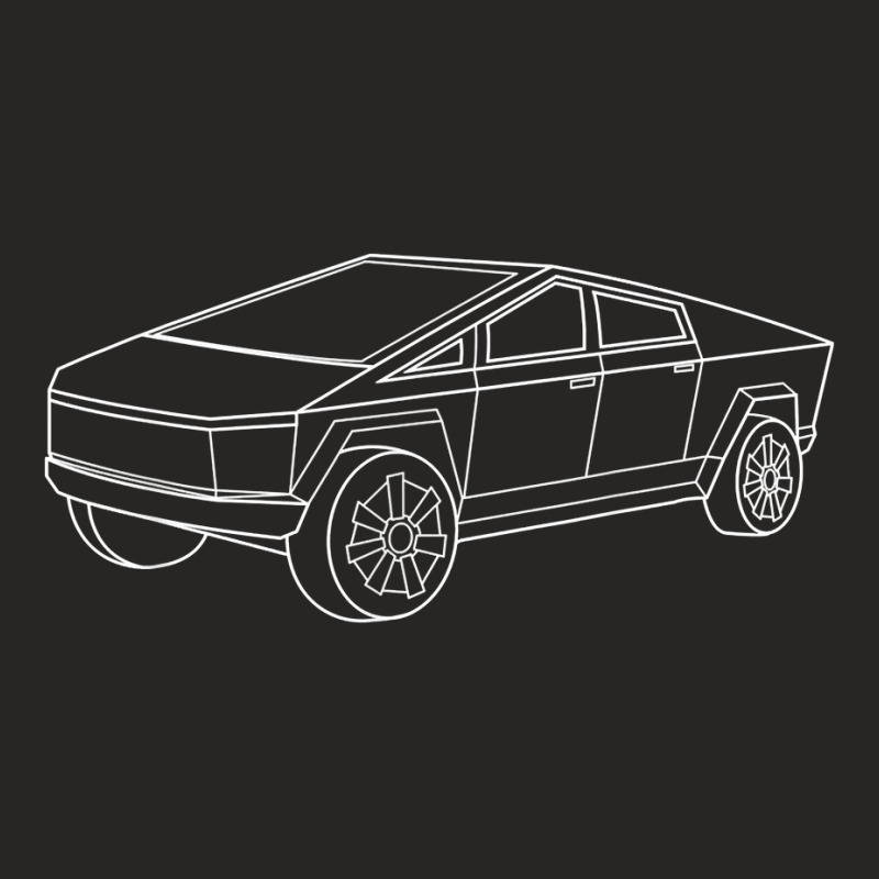 Cybertrucks Line Art Futuristic Truck Cyber Design Ev Fan T Shirt Ladies Fitted T-Shirt by kalellwhistlehunt | Artistshot