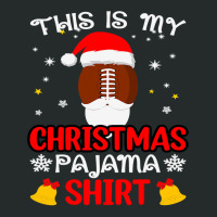 Football This Is My Christmas Pajama Funny Santa Football 412 Women's Triblend Scoop T-shirt | Artistshot