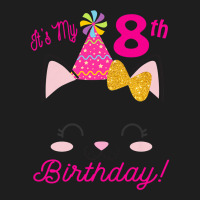 Kids Its My 8th Birthday Shirt Girl Kitty Cat Theme Party (eight) Prem Classic T-shirt | Artistshot